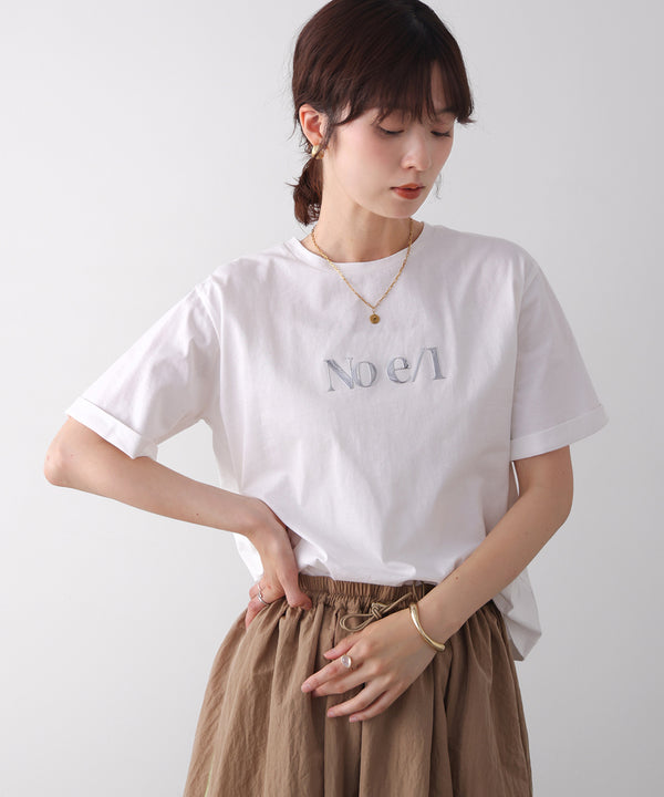消耗加工綿天竺メタルロゴプリントＴｅｅ［6/12発送予定］
