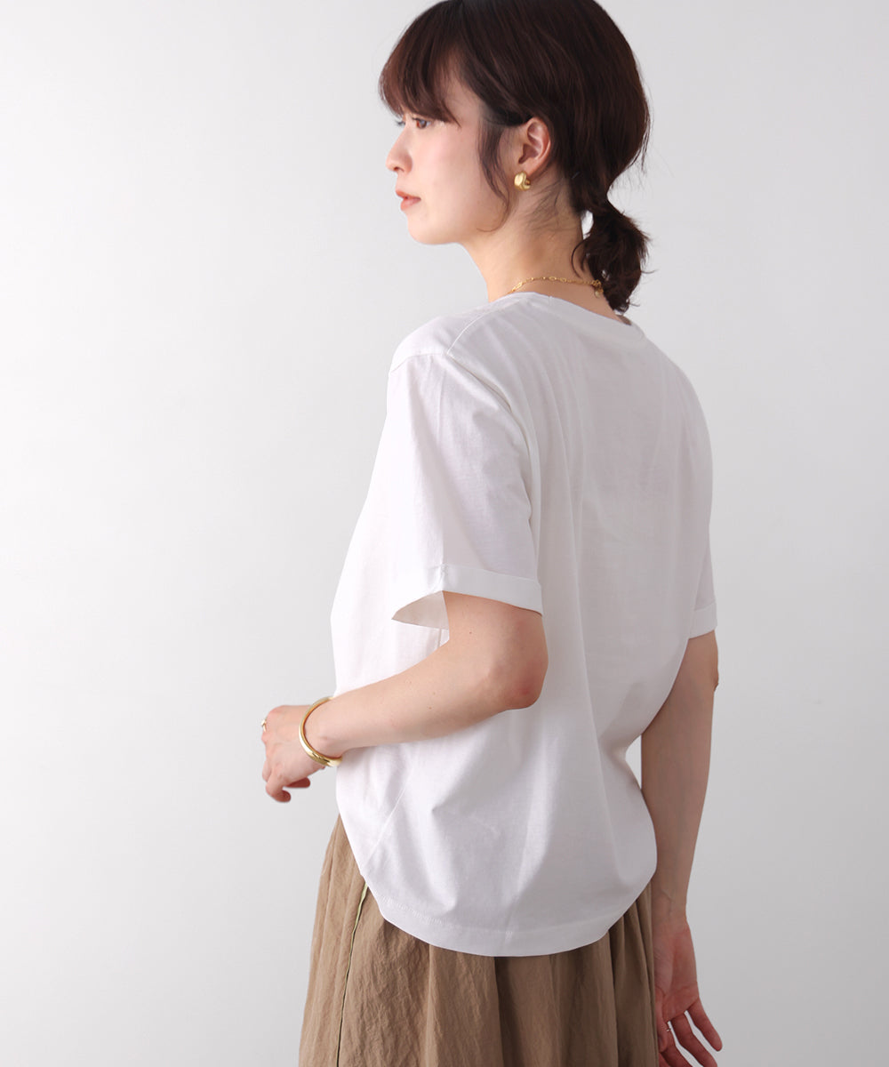 消耗加工綿天竺メタルロゴプリントＴｅｅ［6/12発送予定］