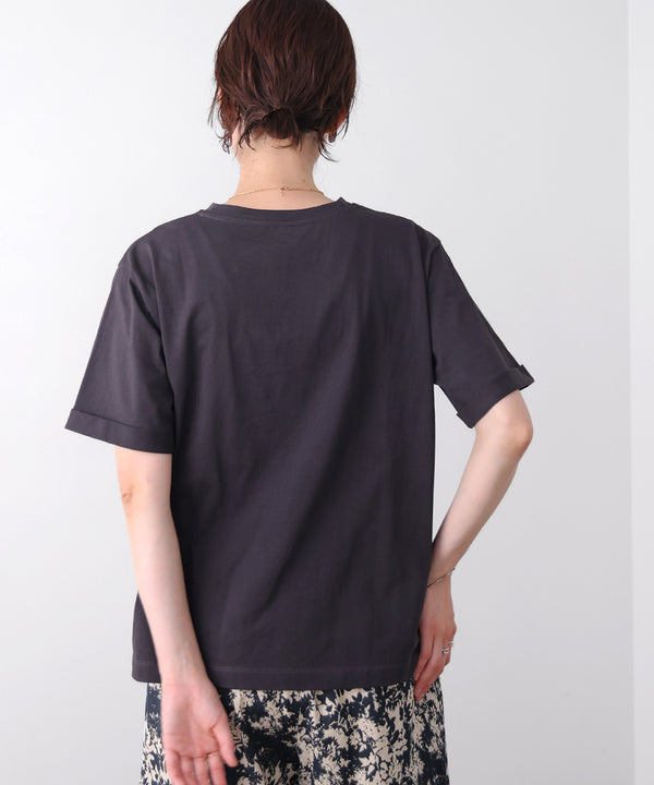 消耗加工綿天竺メタルロゴプリントＴｅｅ［6/12発送予定］