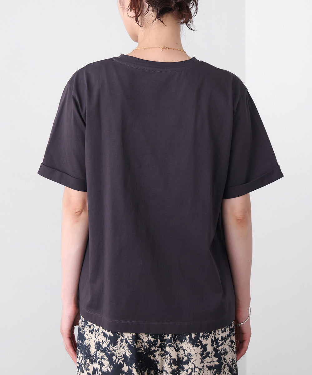 消耗加工綿天竺メタルロゴプリントＴｅｅ［6/12発送予定］