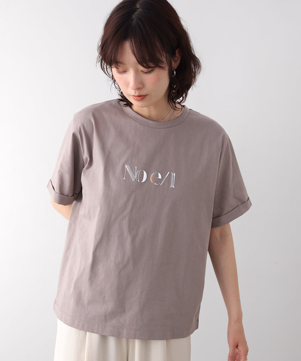 消耗加工綿天竺メタルロゴプリントＴｅｅ［6/12発送予定］