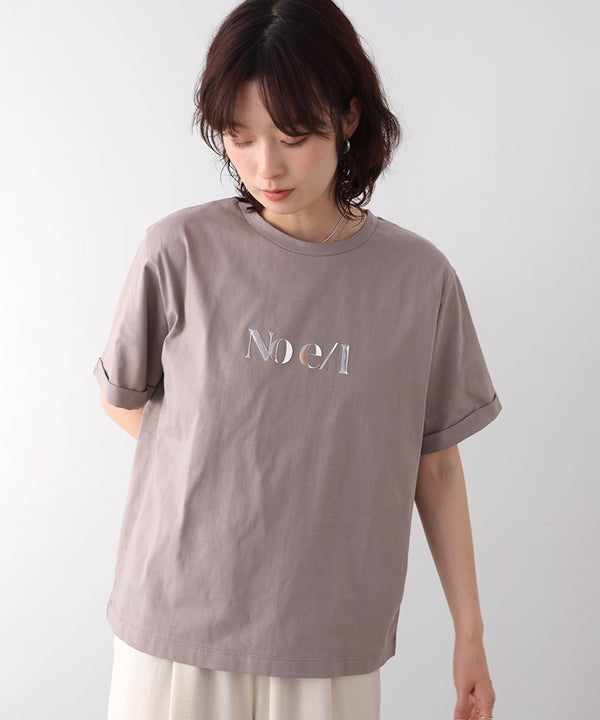 消耗加工綿天竺メタルロゴプリントＴｅｅ［6/12発送予定］
