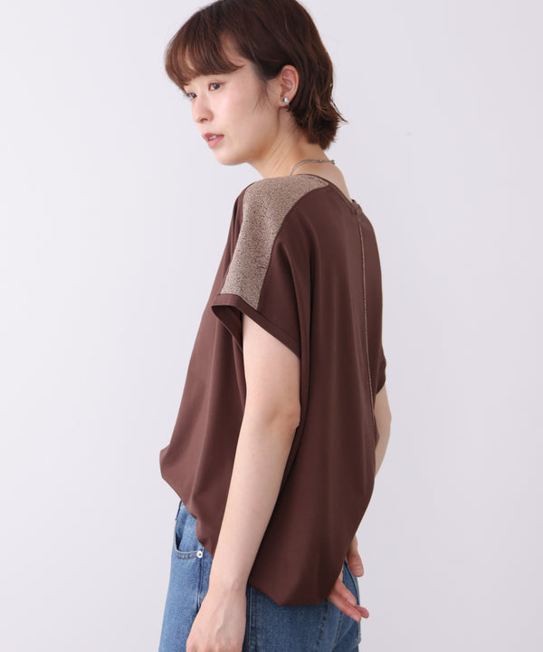 肩ラメラインＴシャツ