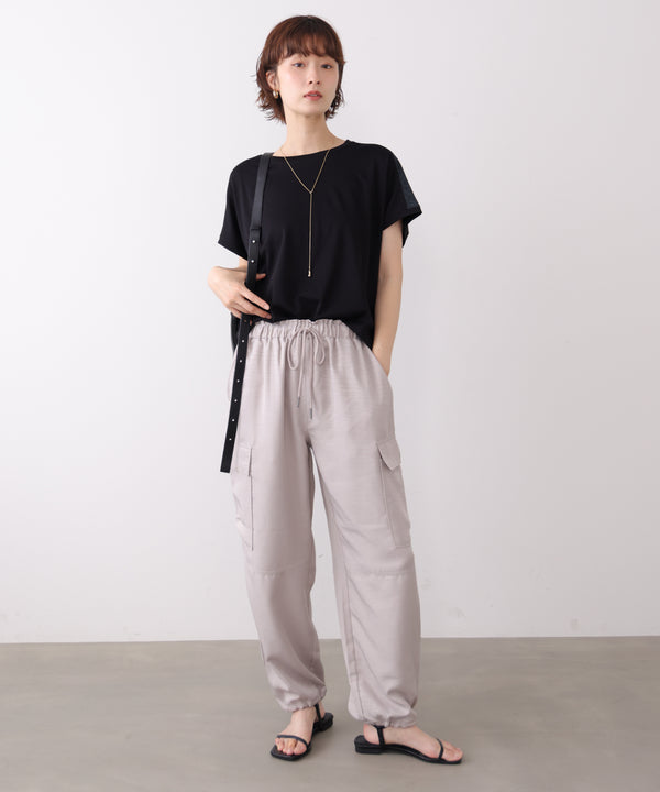 肩ラメラインＴシャツ