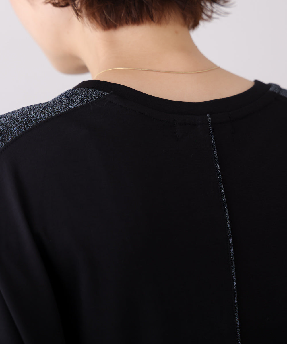 肩ラメラインＴシャツ