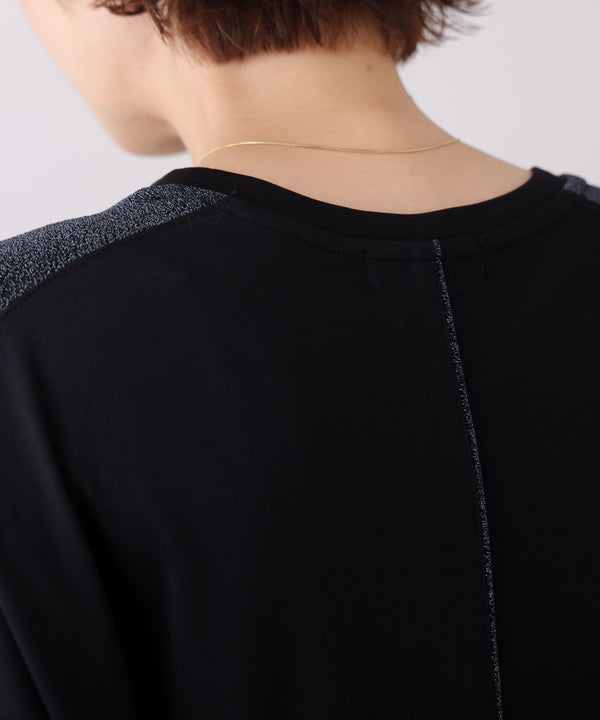 肩ラメラインＴシャツ