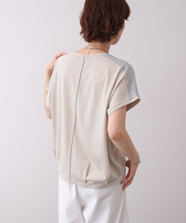 肩ラメラインＴシャツ
