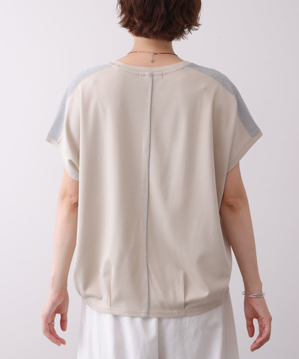 肩ラメラインＴシャツ