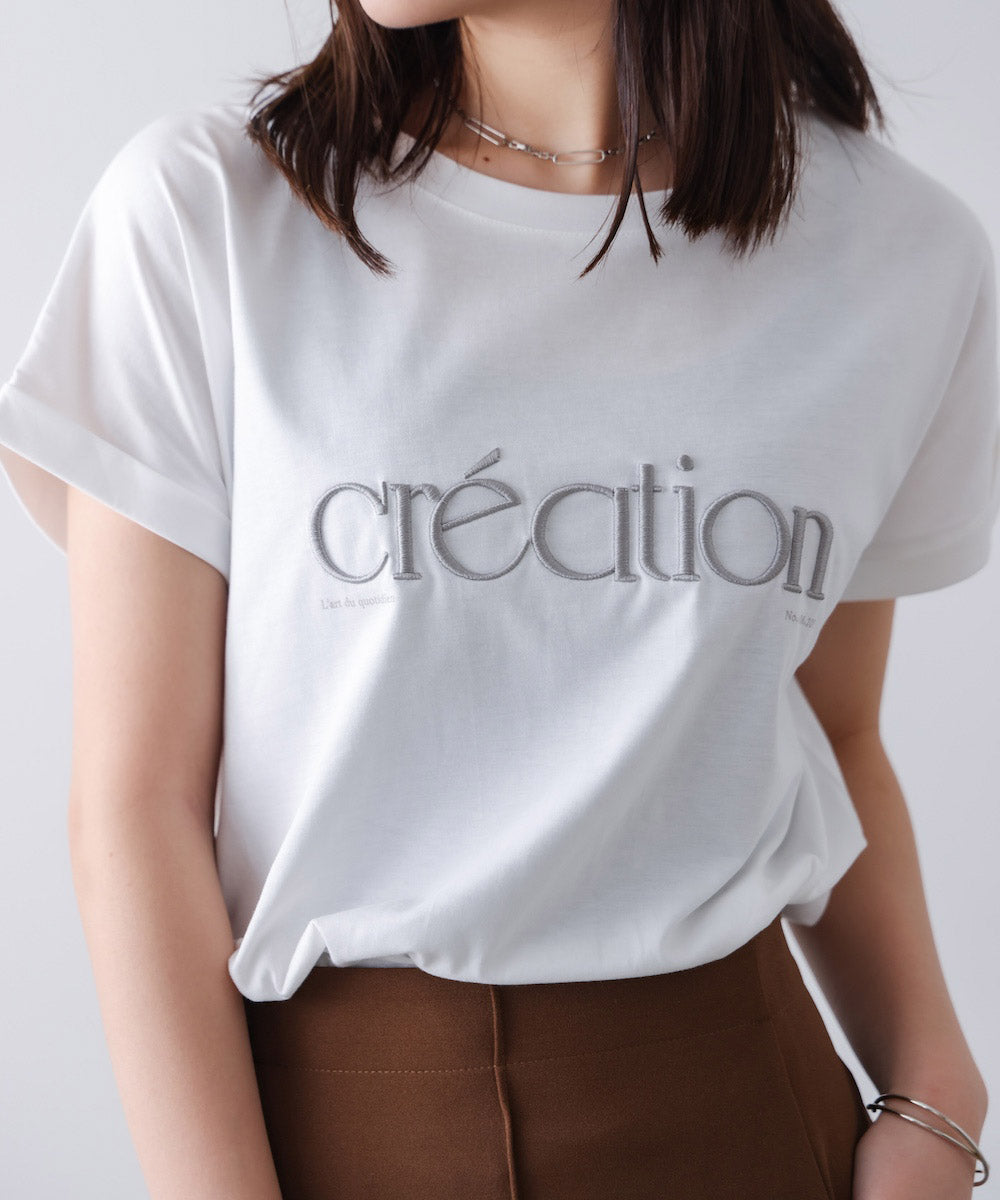 厚盛刺しゅうロゴT-shirt