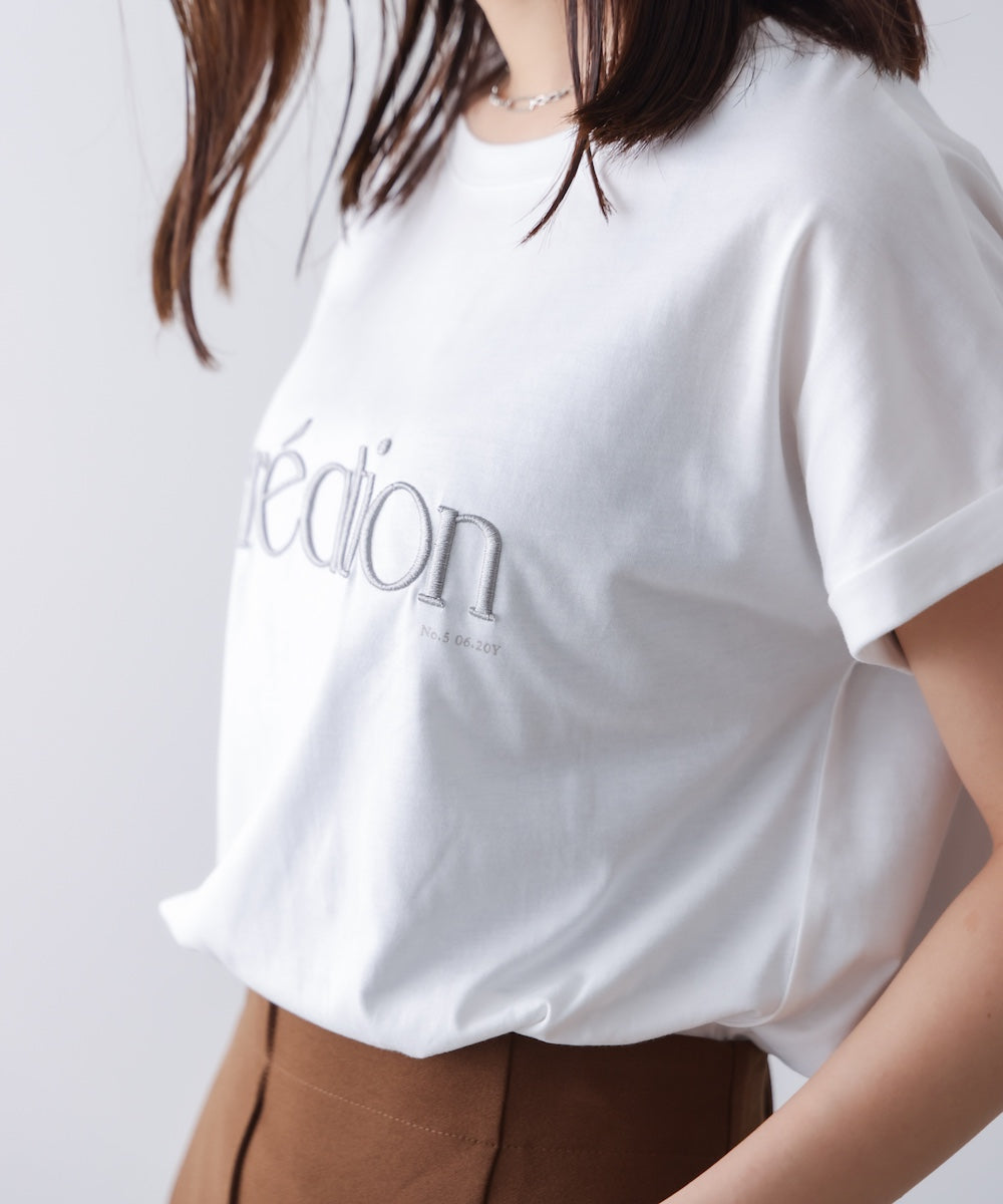 厚盛刺しゅうロゴT-shirt