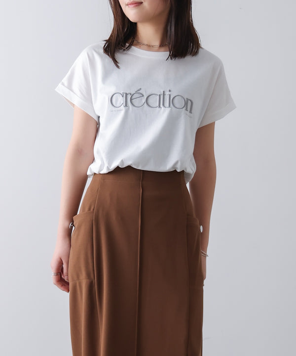 厚盛刺しゅうロゴT-shirt
