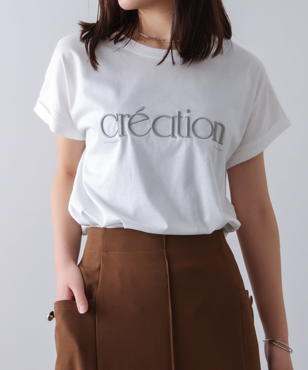 厚盛刺しゅうロゴT-shirt