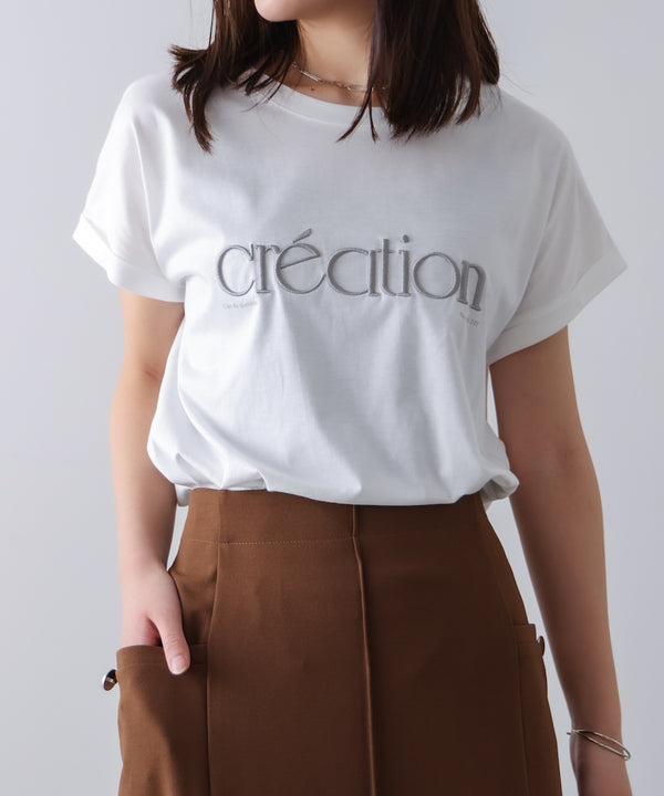 厚盛刺しゅうロゴT-shirt