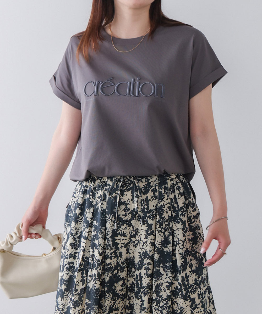 厚盛刺しゅうロゴT-shirt