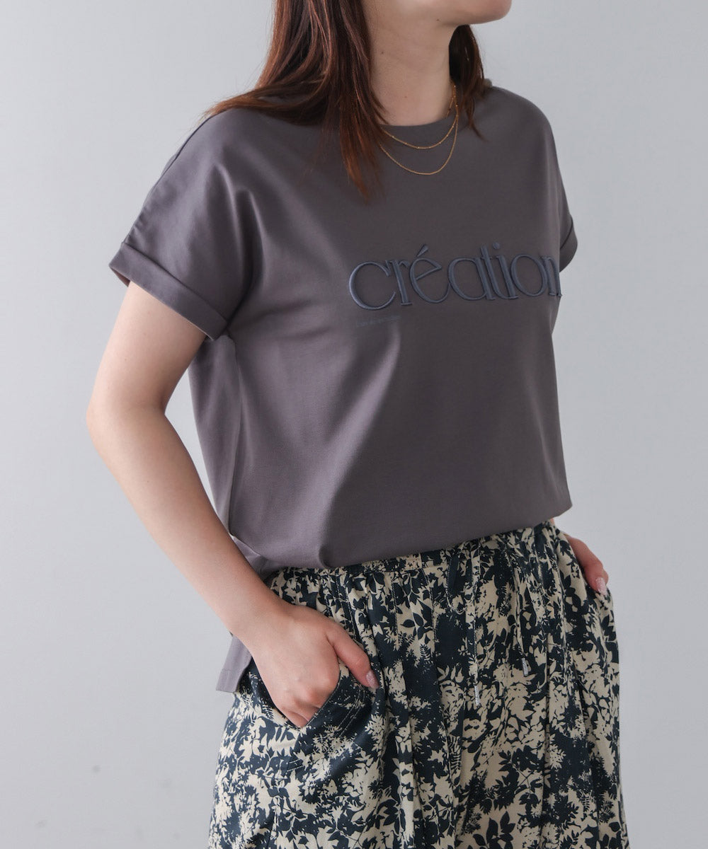 厚盛刺しゅうロゴT-shirt