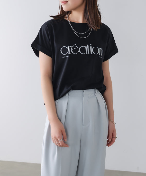 厚盛刺しゅうロゴT-shirt