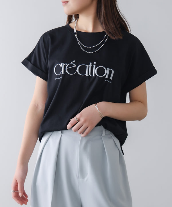 厚盛刺しゅうロゴT-shirt