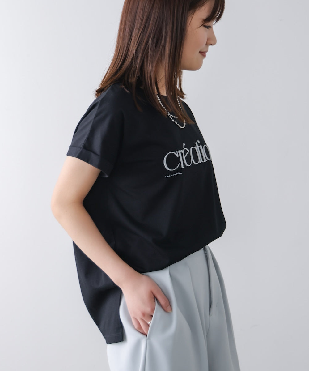 厚盛刺しゅうロゴT-shirt