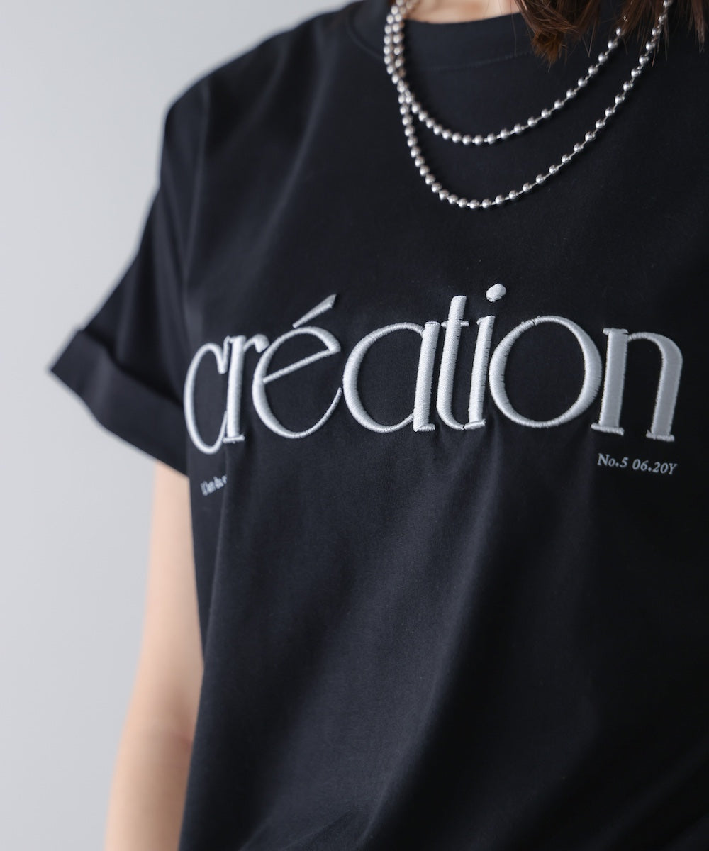 厚盛刺しゅうロゴT-shirt