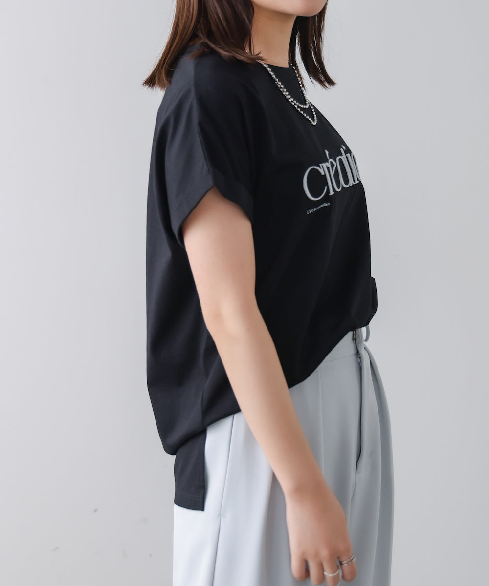 厚盛刺しゅうロゴT-shirt