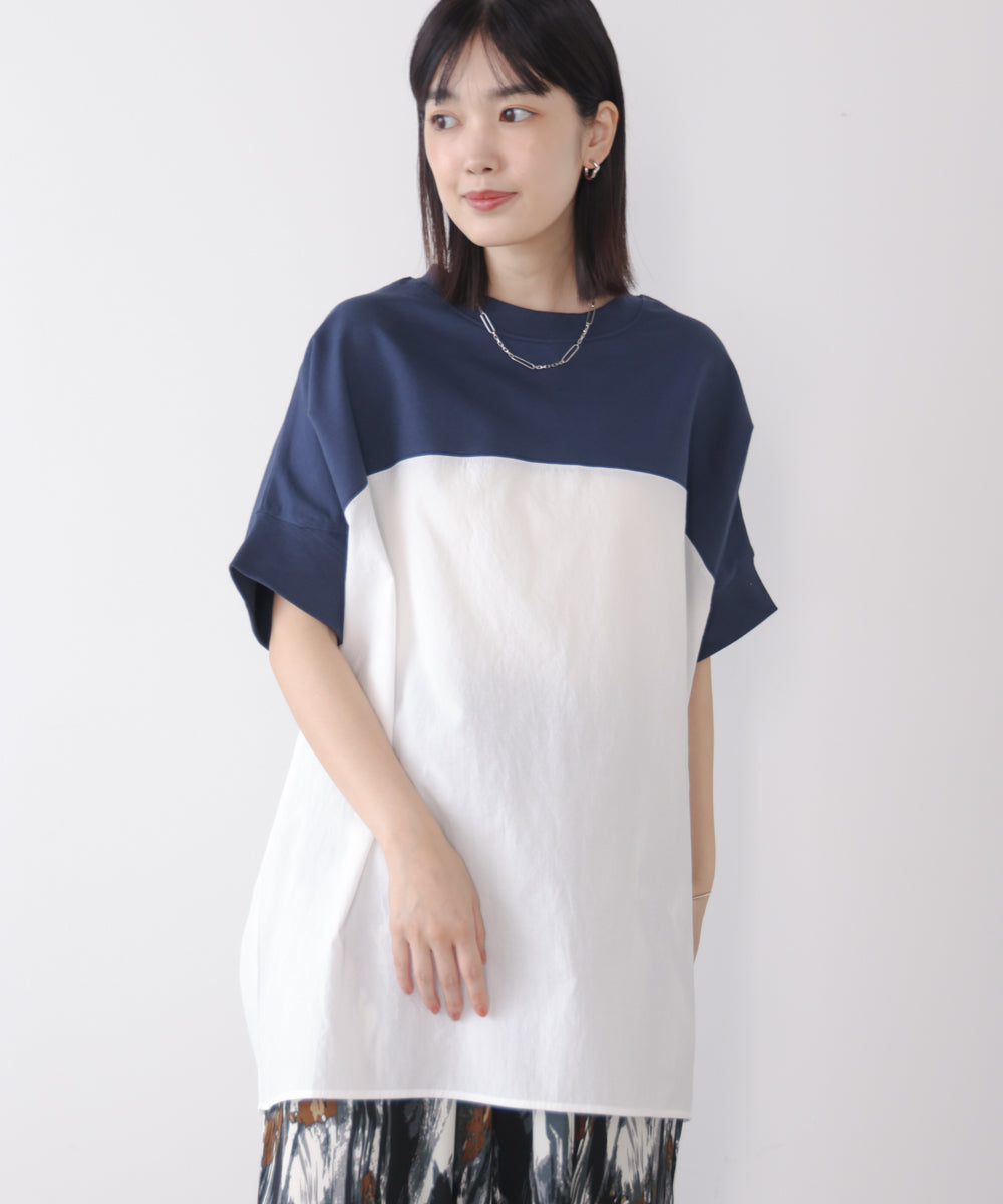みうら様Boujeloudワッフルトップス白、ねじりパンツネイビー トップス