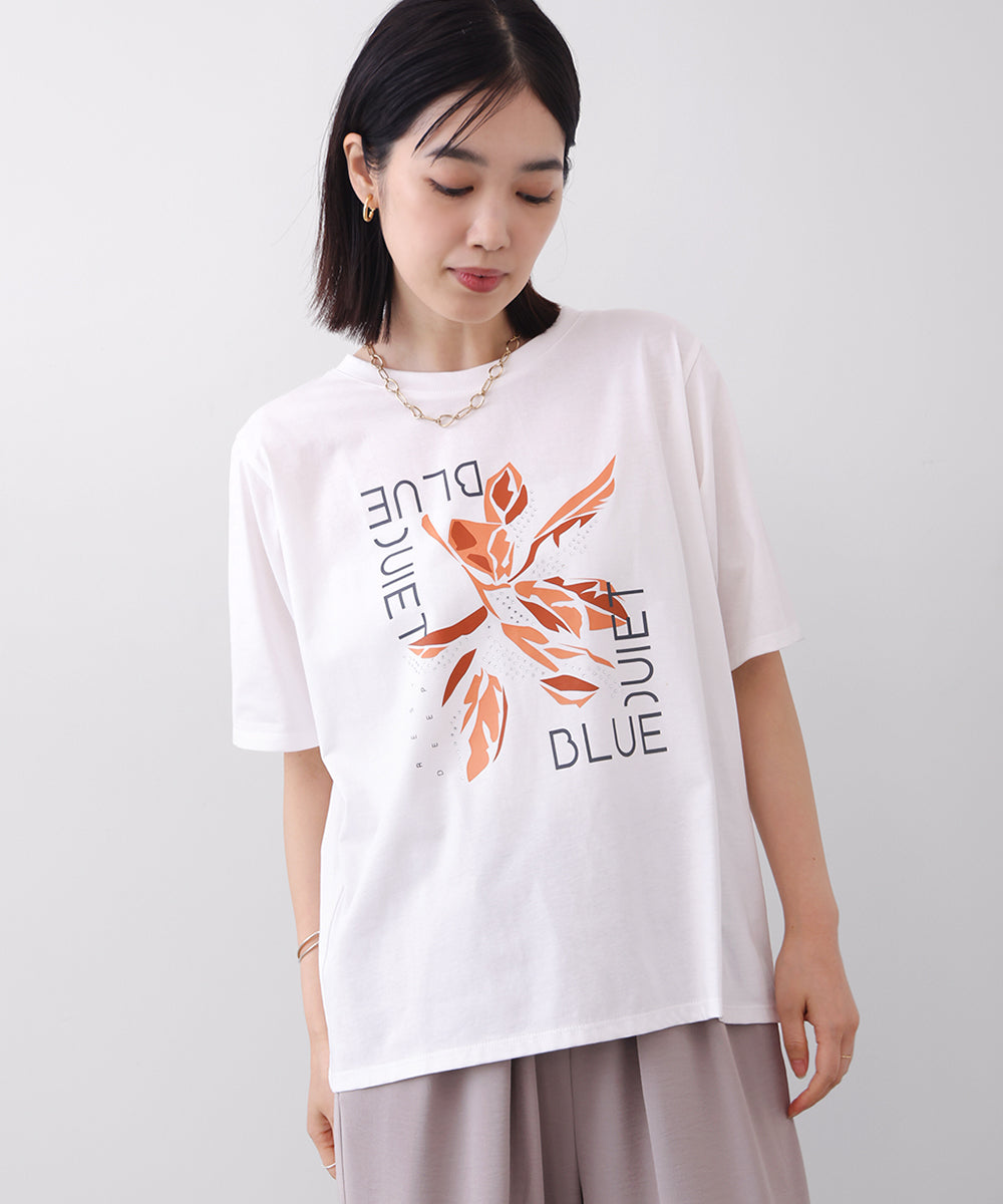デジタルフラワープリントＴシャツ