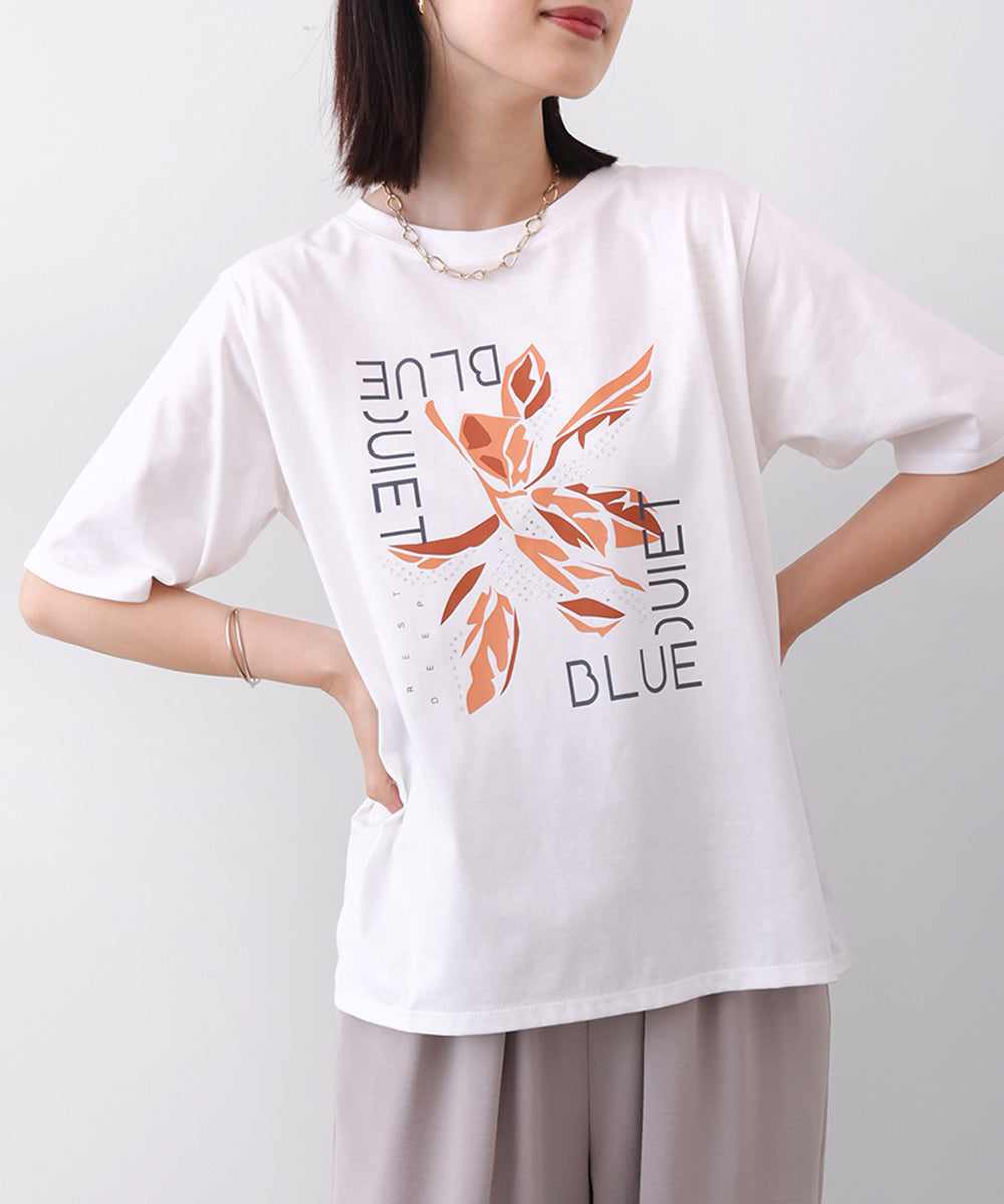 デジタルフラワープリントＴシャツ