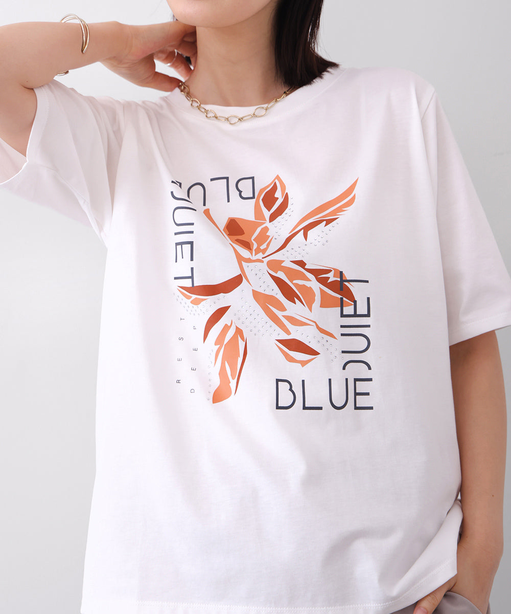 デジタルフラワープリントＴシャツ