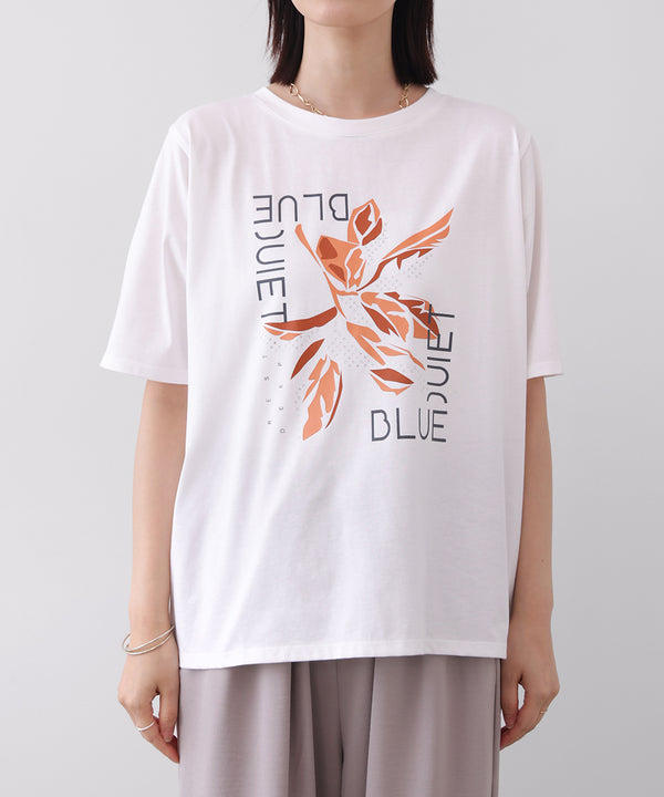 デジタルフラワープリントＴシャツ