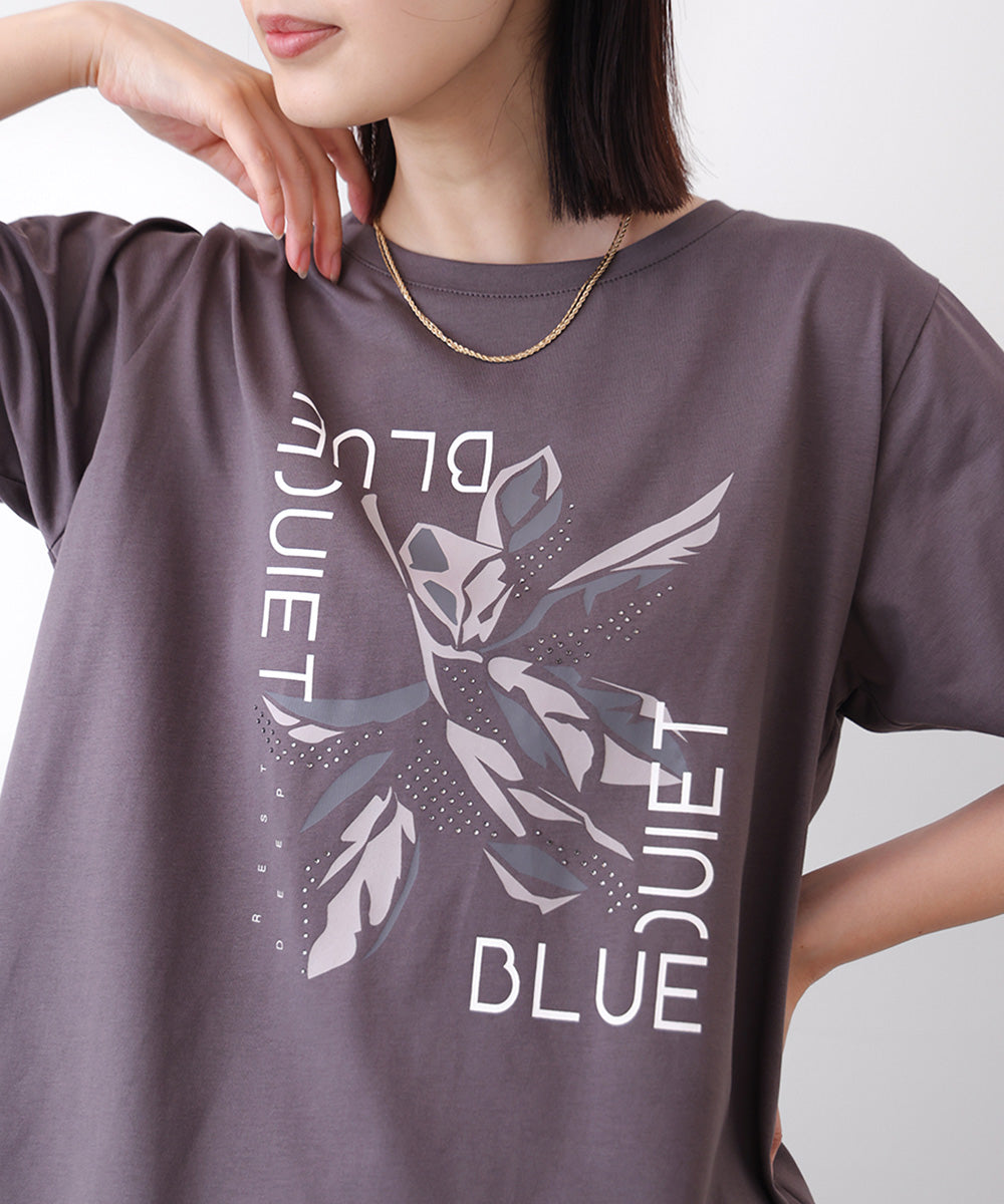 デジタルフラワープリントＴシャツ