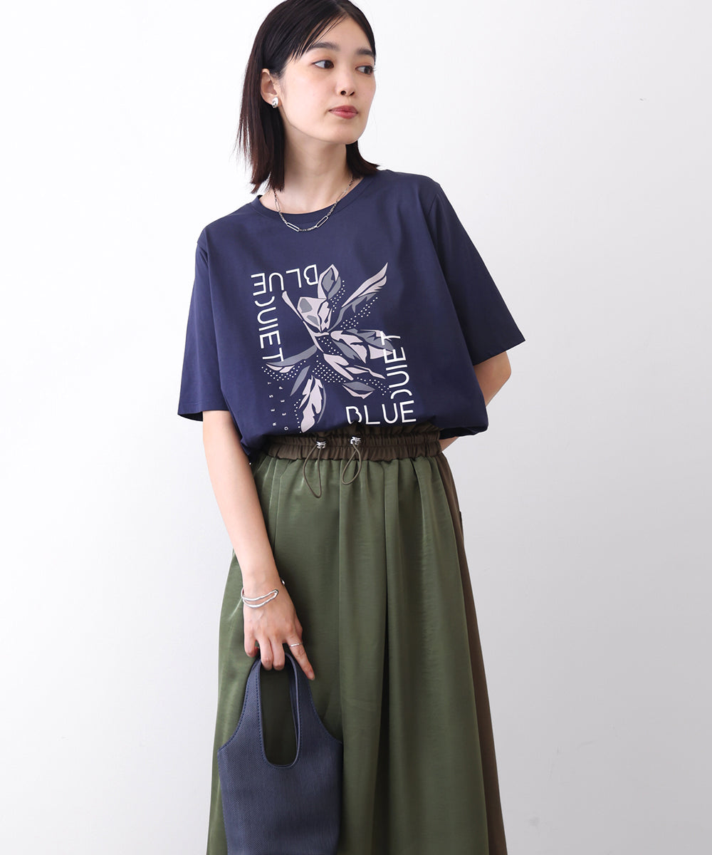 デジタルフラワープリントＴシャツ