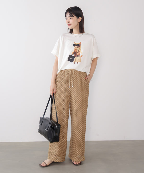キャットグラフィックTシャツ