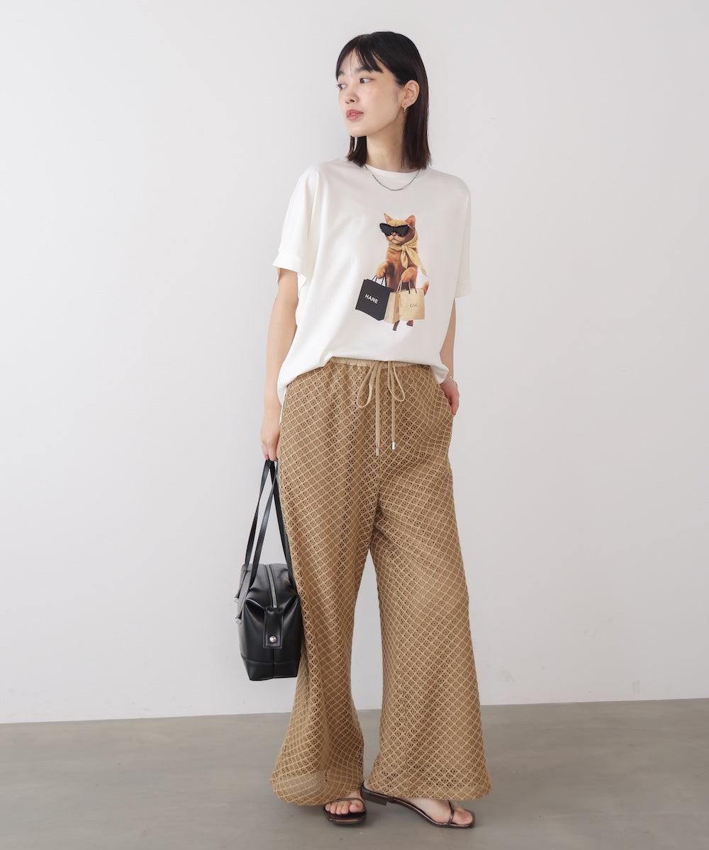 キャットグラフィックTシャツ