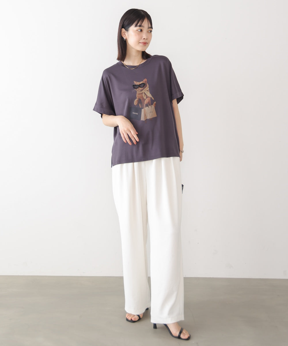 キャットグラフィックTシャツ