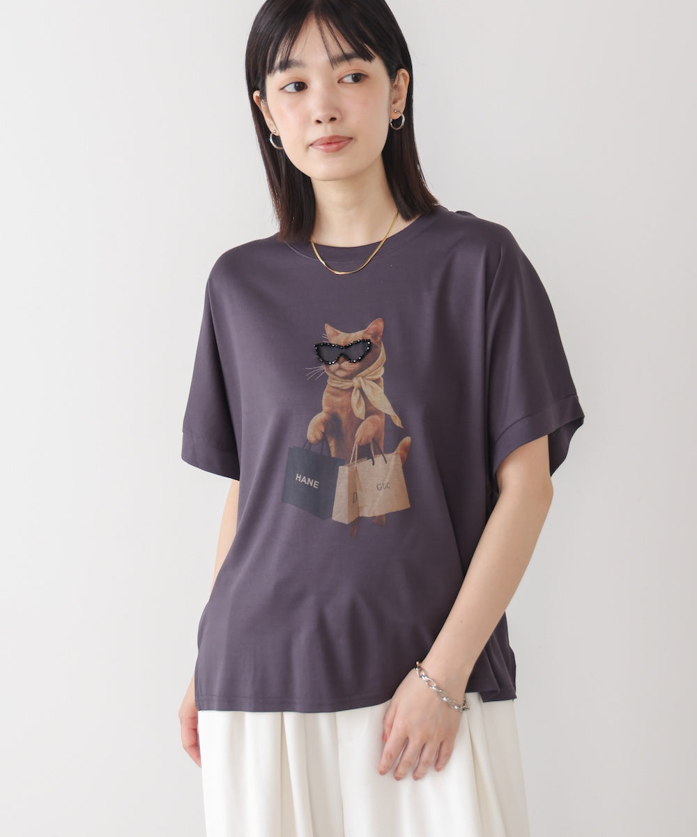 キャットグラフィックTシャツ