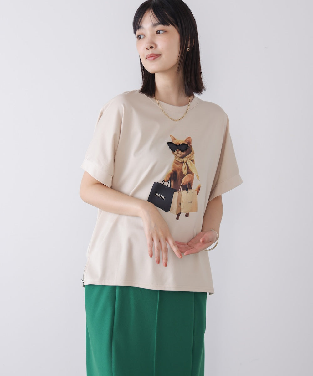 キャットグラフィックTシャツ
