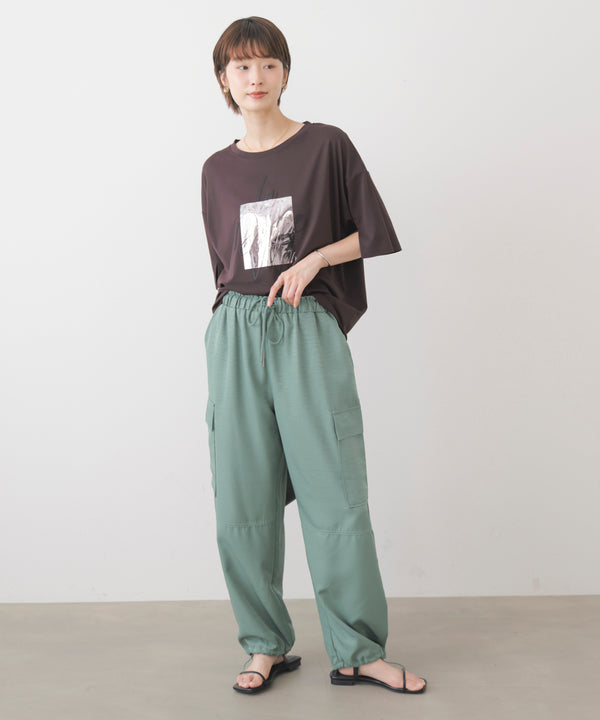 箔エンボス五分袖Tシャツ［8/21発送予定］