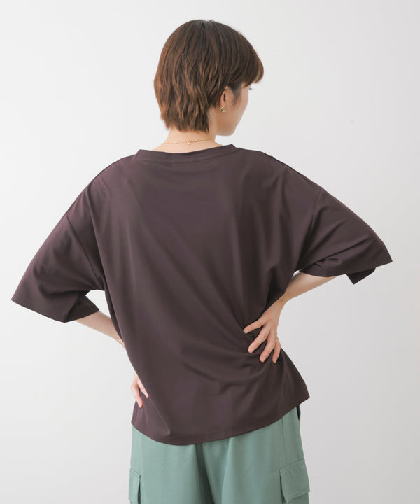 箔エンボス五分袖Tシャツ［8/21発送予定］