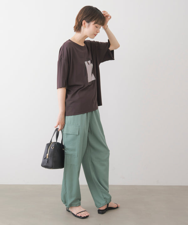 箔エンボス五分袖Tシャツ［8/21発送予定］