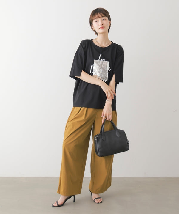 箔エンボス五分袖Tシャツ［8/21発送予定］