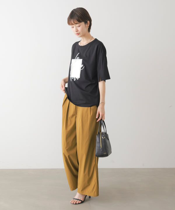 箔エンボス五分袖Tシャツ［8/21発送予定］