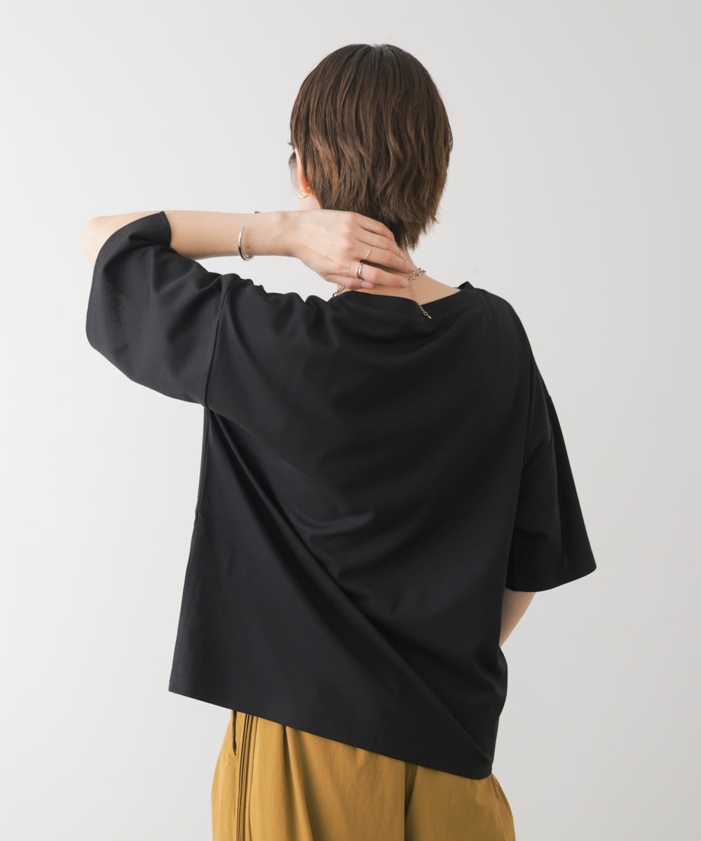 箔エンボス五分袖Tシャツ［8/21発送予定］
