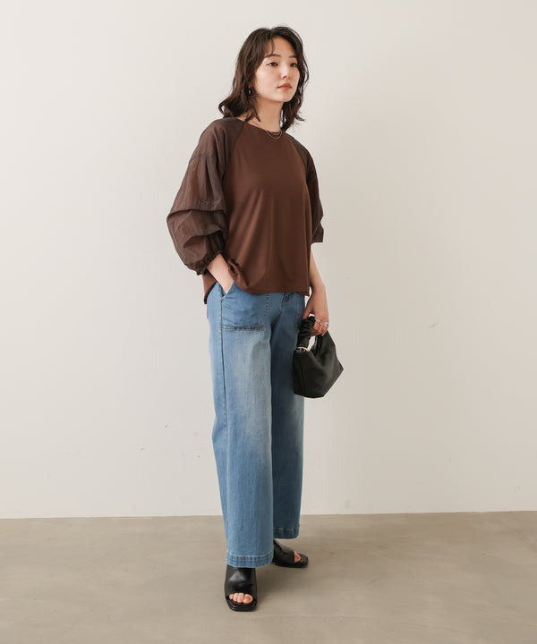 ホイップスリーブカットソー［8/21発送予定］