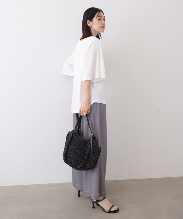 メッシュ切替カットソー