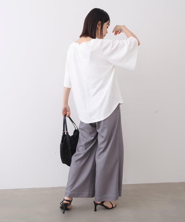 メッシュ切替カットソー