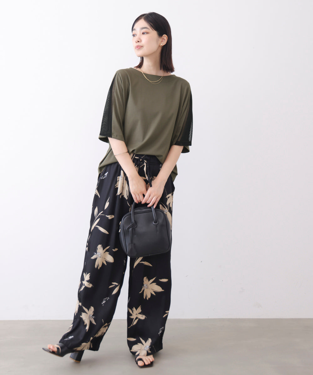 メッシュ切替カットソー