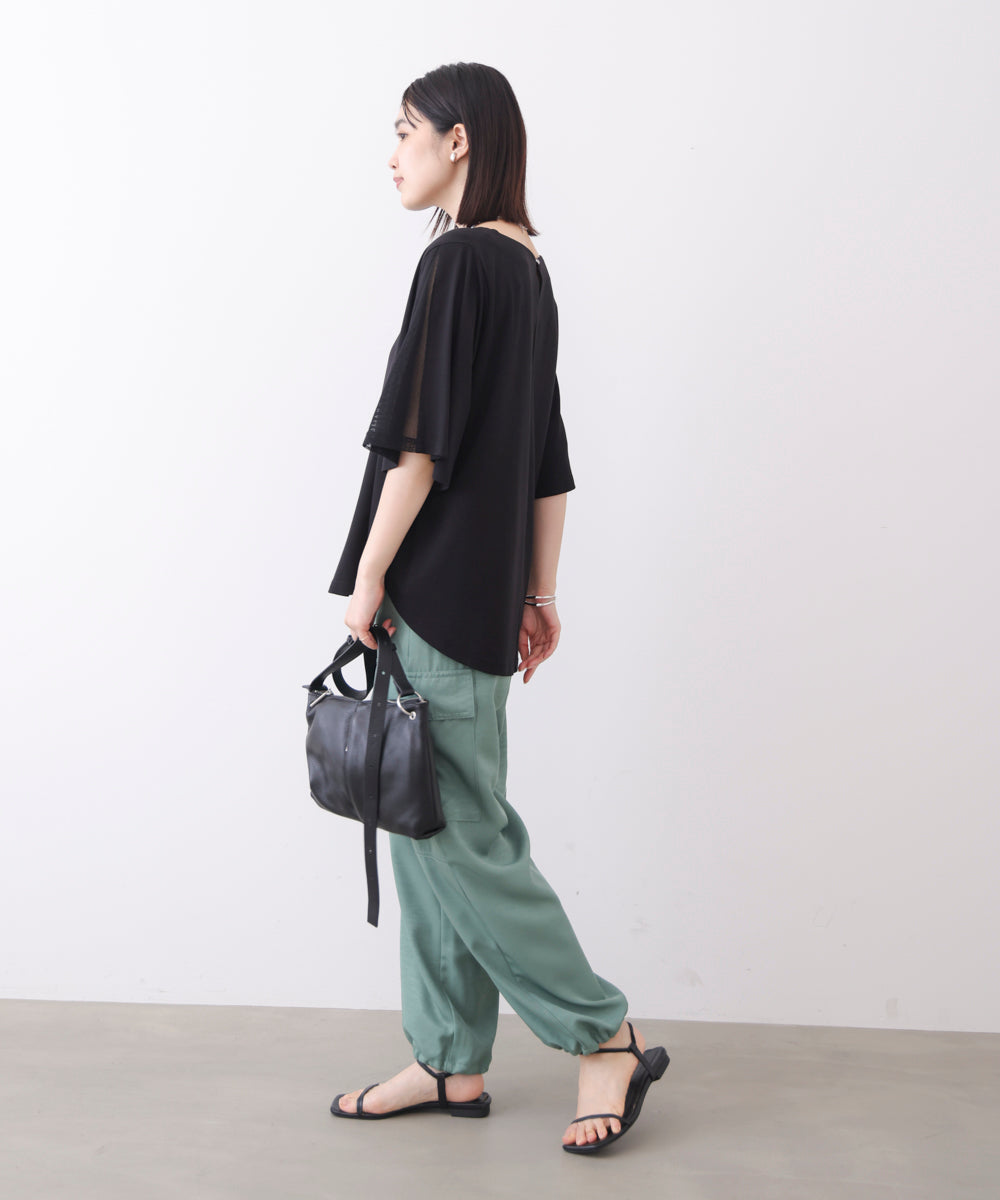 メッシュ切替カットソー