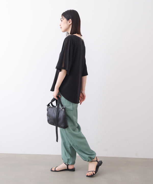 メッシュ切替カットソー