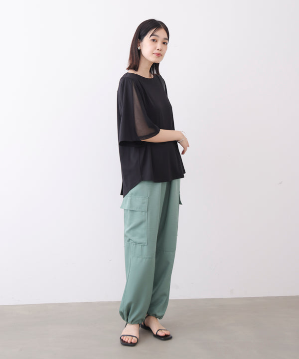 メッシュ切替カットソー
