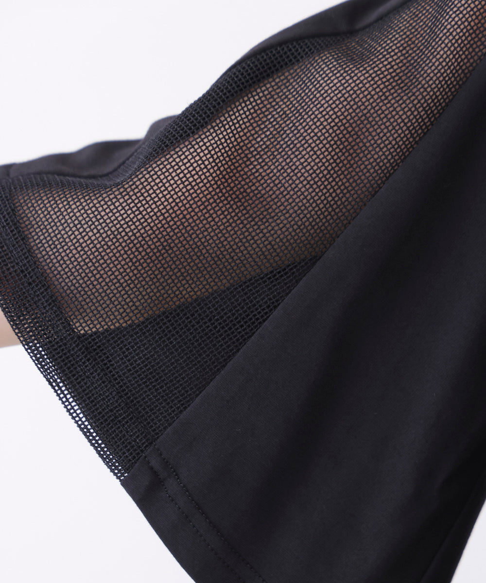 メッシュ切替カットソー